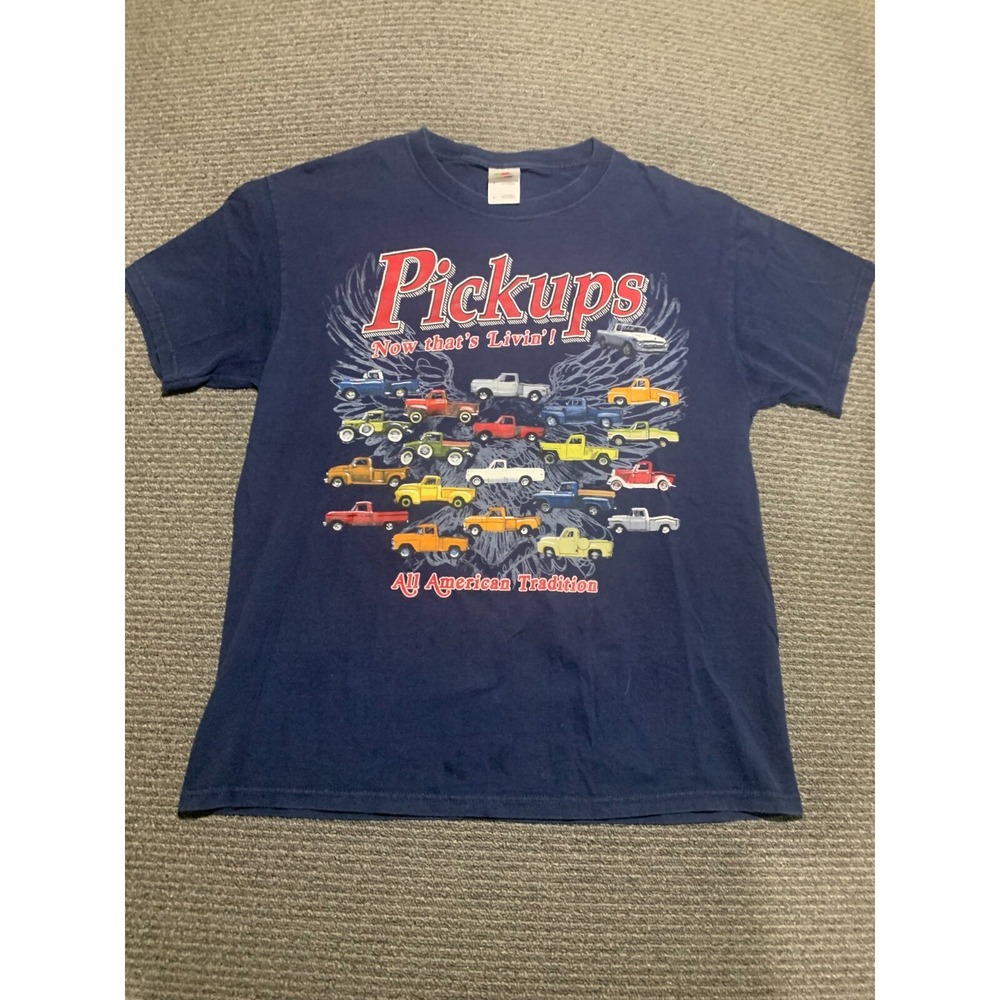 Vintage Pickups Now That's Livin' Shirt pickupTruck Medium American Tradition